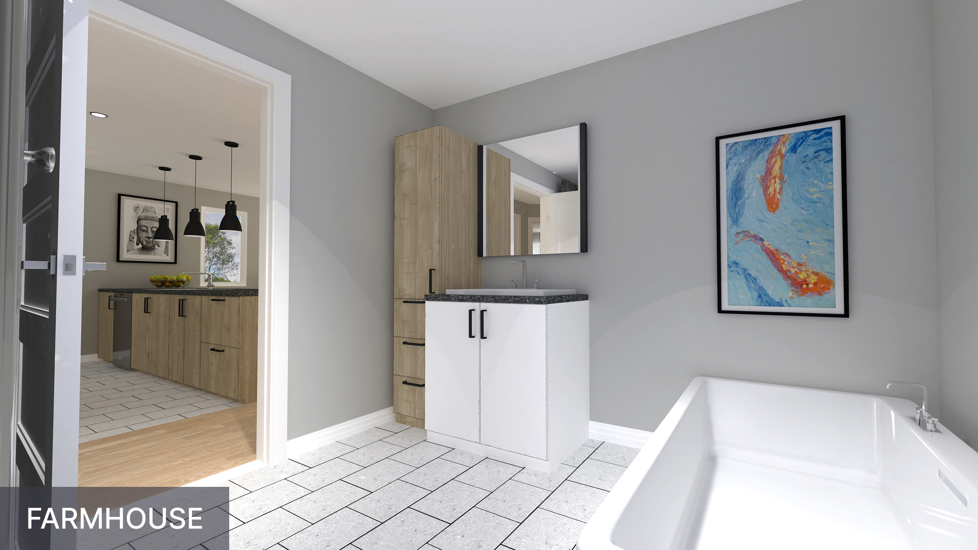 Salle de bain: Farmhouse